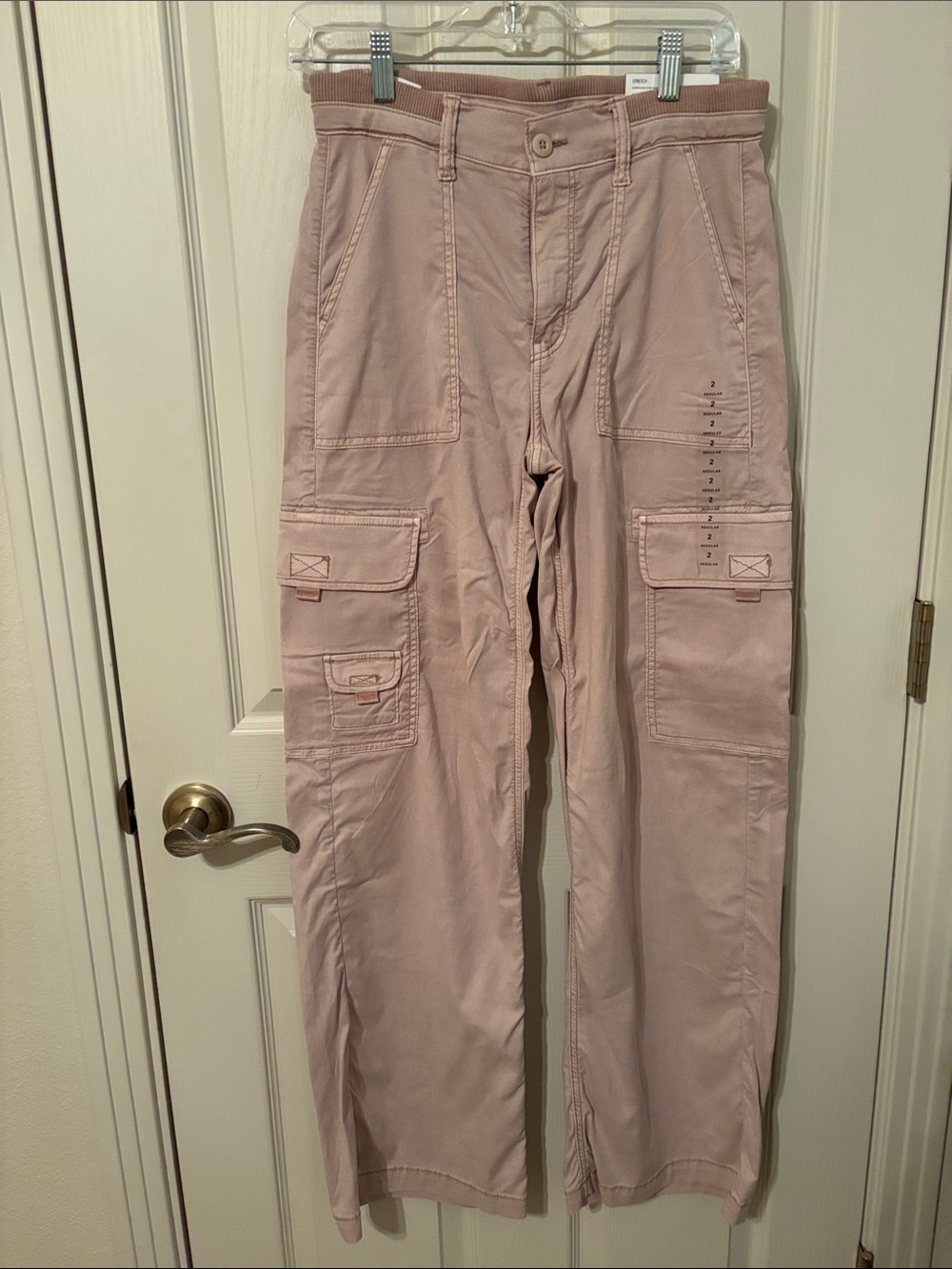 American Eagle Outfitters Pink Wide Leg Cargo Jeans